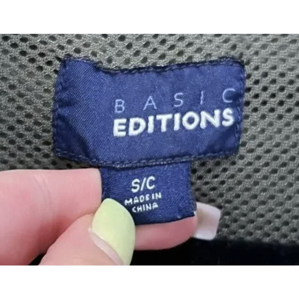 Basic Editions Olive Green Collared Button Up Lon… - image 3